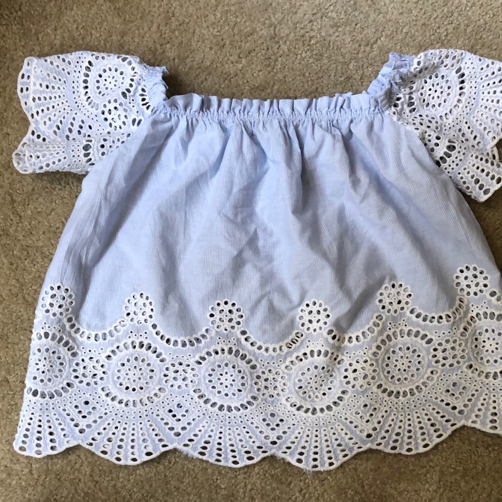 An off shoulders top